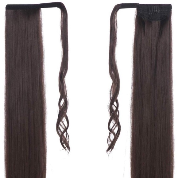 ✨24” #6 DARK BROWN STRAIGHT CLIP ON PONYTAIL.*NWT* main image 6